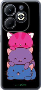 Силиконовый чехол Милые кошки для Infinix Smart 8 Plus - 6518u-3677 изображение 