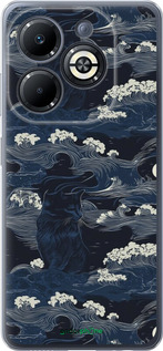 Силиконовый чехол Морская тематика в стиле арт-деко для Infinix Smart 8 Plus - 6520u-3677 изображение 