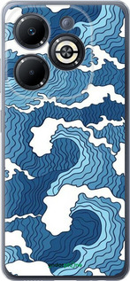 Силиконовый чехол Абстрактный рисунок морских волн для Infinix Smart 8 Plus - 6538u-3677 изображение 