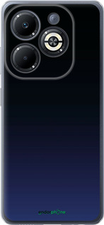 Силиконовый чехол Градиент в тёмно - синем стиле для Infinix Smart 8 Plus - 6542u-3677 изображение 