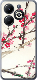 Силиконовый чехол Принт с изображением цветения сакуры для Infinix Smart 8 Plus - 6545u-3677 изображение 