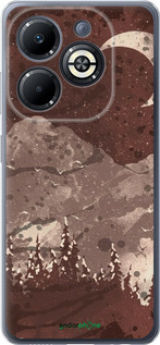 Силиконовый чехол С изображением лунного пейзажа в ночном лесу для Infinix Smart 8 Plus - 6546u-3677 изображение 