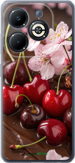 Силиконовый чехол Вишня в шоколаде для Infinix Smart 8 Plus - 6698u-3677 изображение 