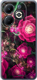 Силиконовый чехол Абстрактные цветы 3 для Infinix Smart 8 Plus - 850u-3677 изображение 