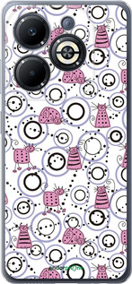 Силиконовый чехол Смешные коты для Infinix Smart 8 Plus - 907u-3677 изображение 