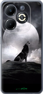 Силіконовий чехол Вовк, що виє для Infinix Smart 8 Plus - 934u-3677 изображение 