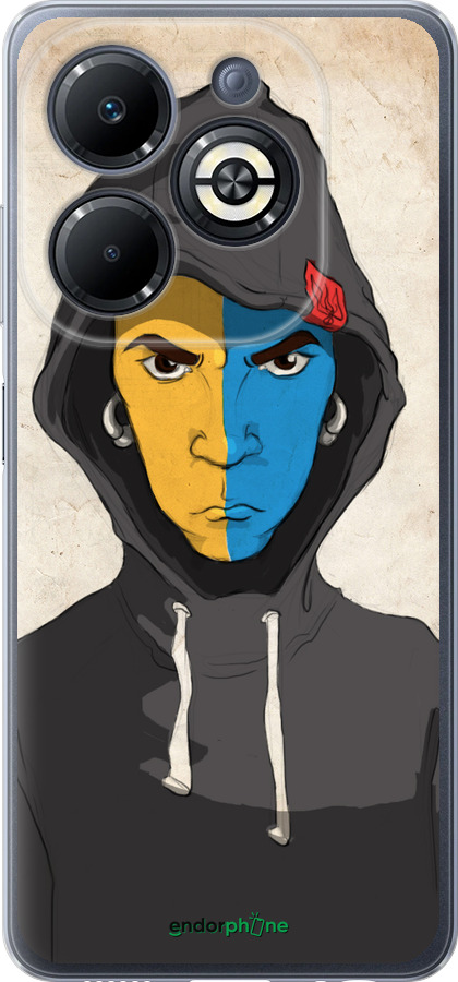 Силиконовый чехол Злой подросток для Infinix Smart 8 Plus - 1053u-3677 изображение 