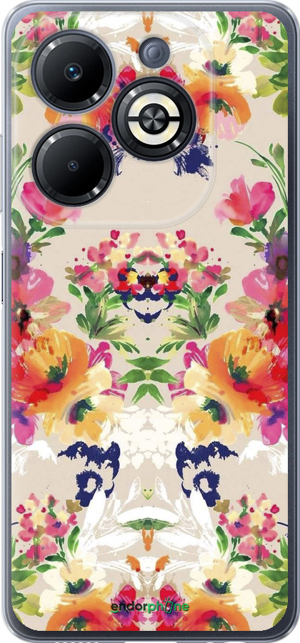 Силіконовий чехол Квітковий візерунок для Infinix Smart 8 Plus - 1083u-3677 изображение 