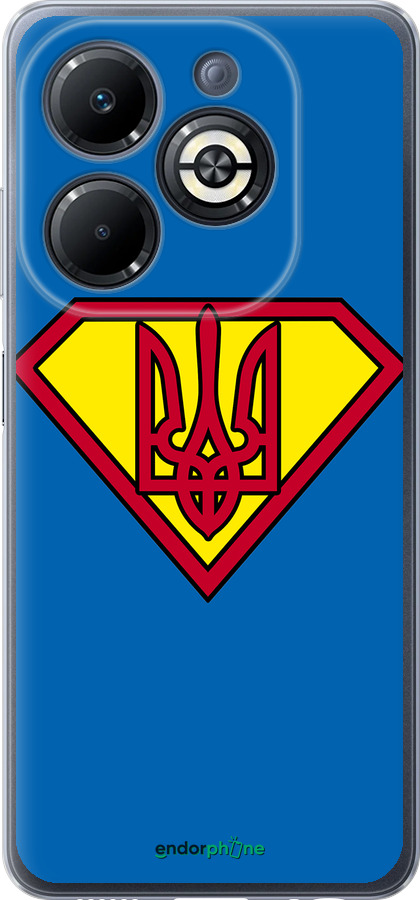 Силиконовый чехол Супер Тризуб для Infinix Smart 8 Plus - 1164u-3677 изображение 