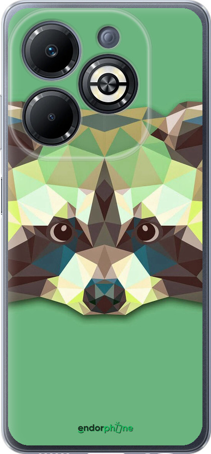 Силиконовый чехол Енот для Infinix Smart 8 Plus - 1217u-3677 изображение 