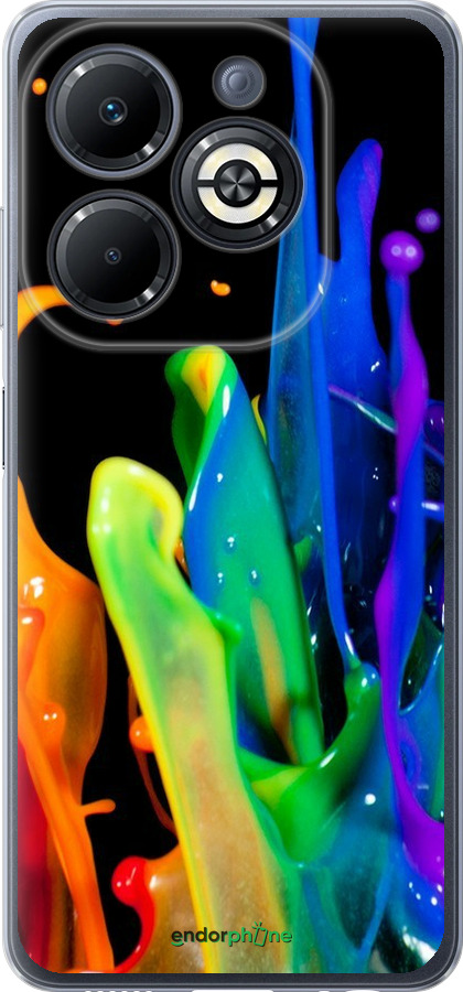 Силіконовий чехол Бризки фарби для Infinix Smart 8 Plus - 3957u-3677 изображение 