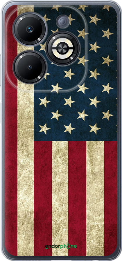 Силиконовый чехол Флаг США для Infinix Smart 8 Plus - 395u-3677 изображение 