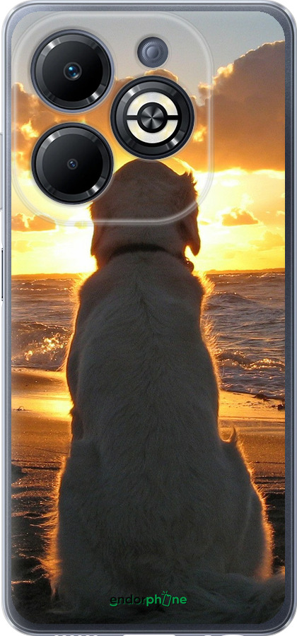Силіконовий чехол Захід і собака для Infinix Smart 8 Plus - 3966u-3677 изображение 