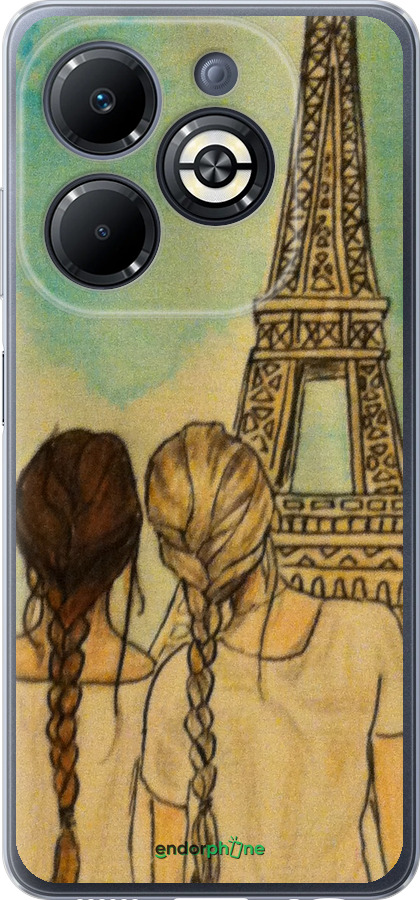 Силіконовий чехол Дівчата в Парижі для Infinix Smart 8 Plus - 3980u-3677 изображение 