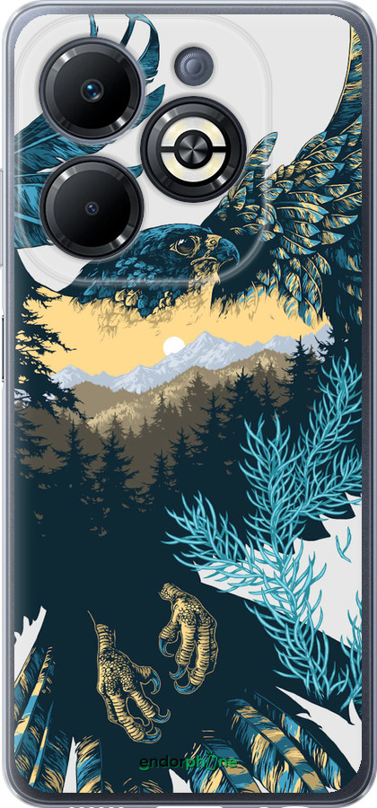 Силиконовый чехол Арт-орел на фоне природы для Infinix Smart 8 Plus - 3983u-3677 изображение 