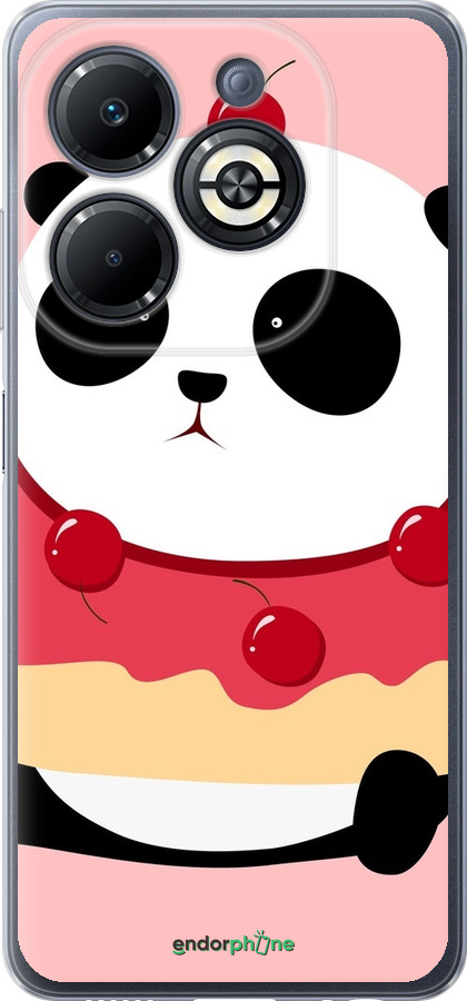 Силіконовий чехол Панда з пончиком для Infinix Smart 8 Plus - 3991u-3677 изображение 