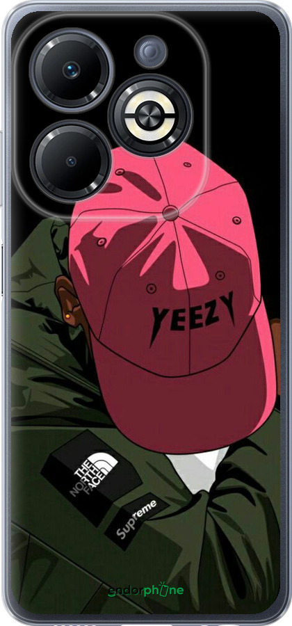 Силиконовый чехол logo de yeezy для Infinix Smart 8 Plus - 3995u-3677 изображение 