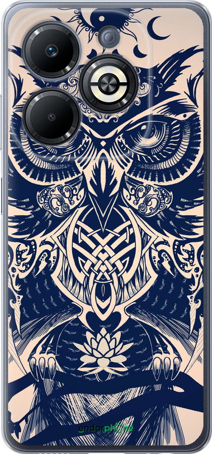 Силиконовый чехол Узорчатая сова для Infinix Smart 8 Plus - 4000u-3677 изображение 