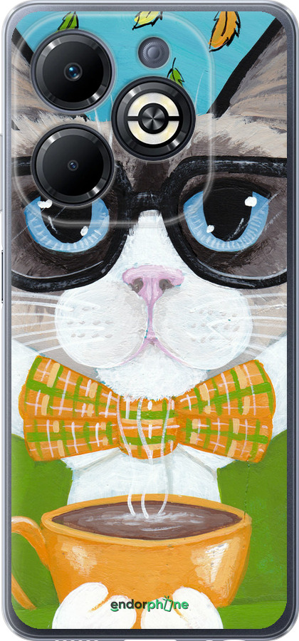 Силиконовый чехол Cat&Coffee для Infinix Smart 8 Plus - 4053u-3677 изображение 