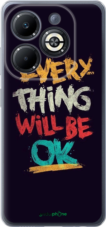 Силиконовый чехол Все будет хорошо для Infinix Smart 8 Plus - 4068u-3677 изображение 