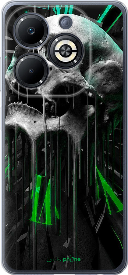 Силиконовый чехол Череп-часы для Infinix Smart 8 Plus - 4100u-3677 изображение 