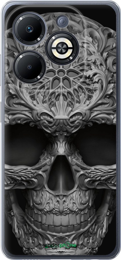 Силиконовый чехол skull-ornament для Infinix Smart 8 Plus - 4101u-3677 изображение 