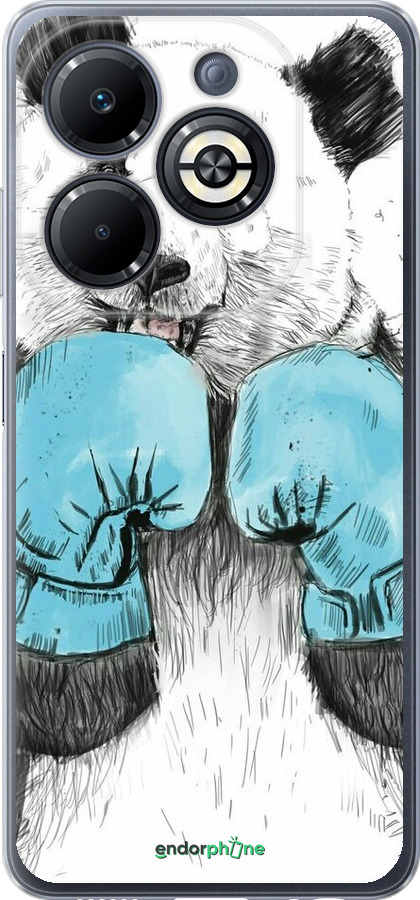 Силиконовый чехол Панда-боксер для Infinix Smart 8 Plus - 4104u-3677 изображение 