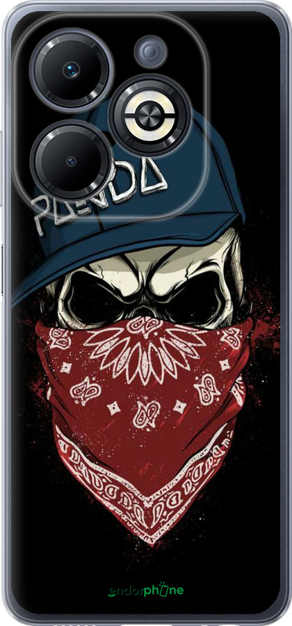 Силиконовый чехол Череп в кепке для Infinix Smart 8 Plus - 4127u-3677 изображение 