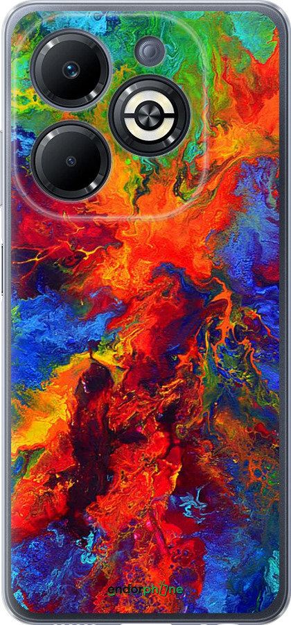 Силиконовый чехол Акварель на холсте для Infinix Smart 8 Plus - 4150u-3677 изображение 