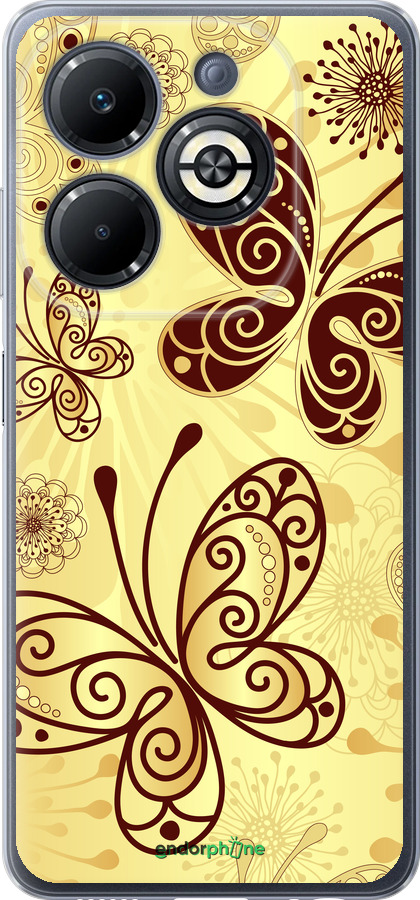 Силиконовый чехол Красивые бабочки для Infinix Smart 8 Plus - 4170u-3677 изображение 