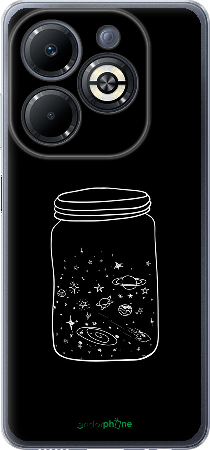 Силиконовый чехол Космос в банке для Infinix Smart 8 Plus - 4297u-3677 изображение 