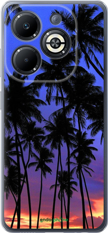 Силиконовый чехол Пальмы для Infinix Smart 8 Plus - 4324u-3677 изображение 
