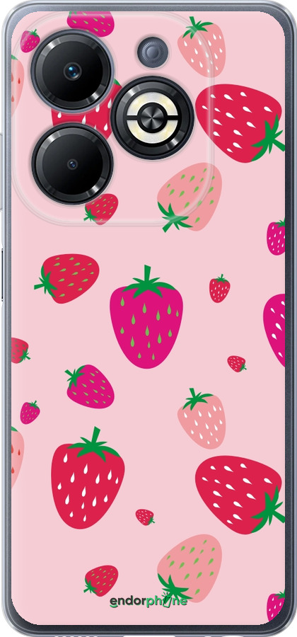 Силиконовый чехол Клубнички для Infinix Smart 8 Plus - 4332u-3677 изображение 