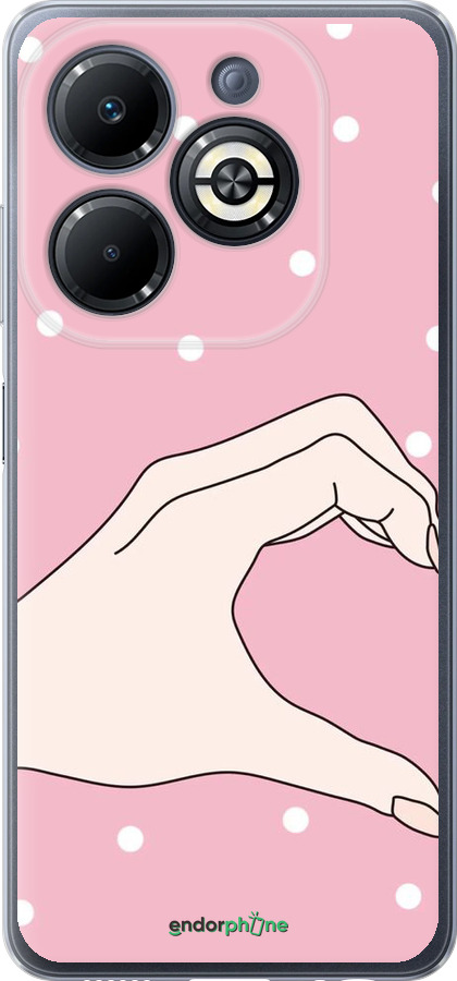 Силиконовый чехол Половинка сердца для Infinix Smart 8 Plus - 4340u-3677 изображение 