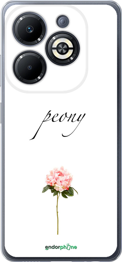 Силіконовий чехол Півонія для Infinix Smart 8 Plus - 4366u-3677 изображение 