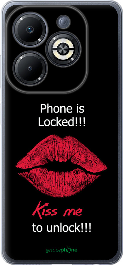 Силиконовый чехол Разблокируй-поцелуй для Infinix Smart 8 Plus - 4372u-3677 изображение 
