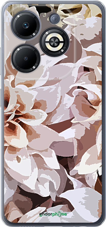 Силиконовый чехол пионы акварелью для Infinix Smart 8 Plus - 4376u-3677 изображение 