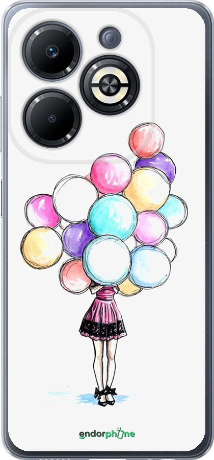 Силиконовый чехол Шарики для Infinix Smart 8 Plus - 4387u-3677 изображение 