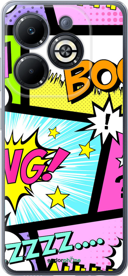 Силиконовый чехол Комикс 1 для Infinix Smart 8 Plus - 4407u-3677 изображение 