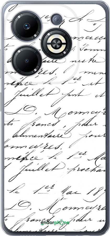 Силиконовый чехол Прописной шрифт для Infinix Smart 8 Plus - 4475u-3677 изображение 