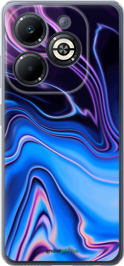 Силиконовый чехол Узор воды для Infinix Smart 8 Plus - 4491u-3677 изображение 