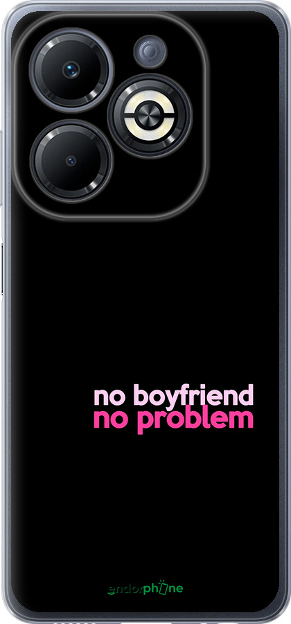 Силиконовый чехол no boyfriend no problem для Infinix Smart 8 Plus - 4549u-3677 изображение 