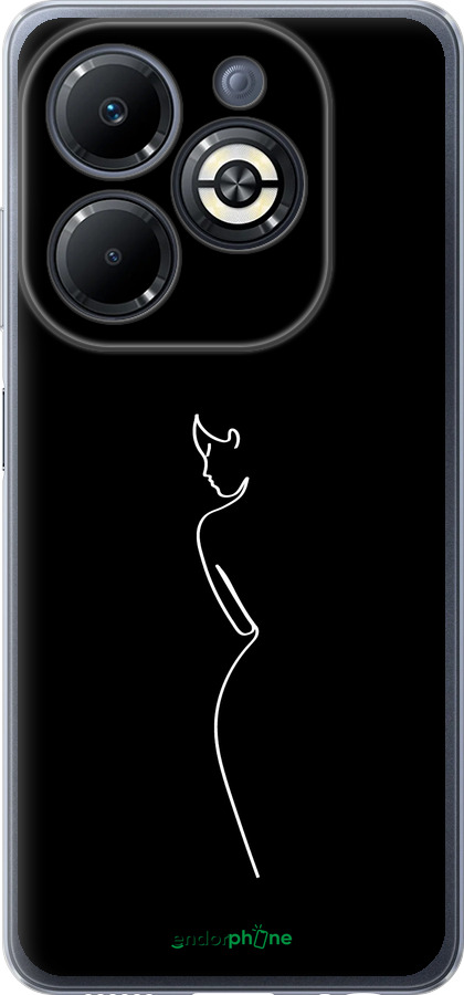 Силіконовий чехол Силует1 для Infinix Smart 8 Plus - 4590u-3677 изображение 