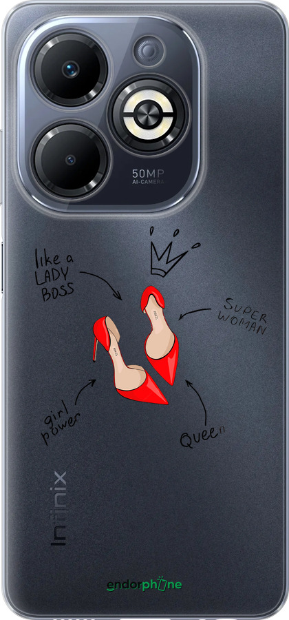 Силіконовий чехол Жінка для Infinix Smart 8 Plus - 4599u-3677 изображение 