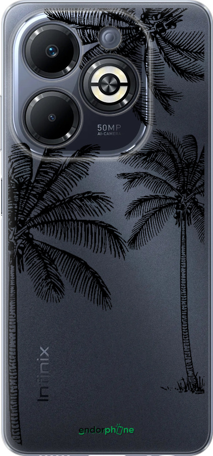 Силіконовий чехол Пальми1 для Infinix Smart 8 Plus - 4634u-3677 изображение 