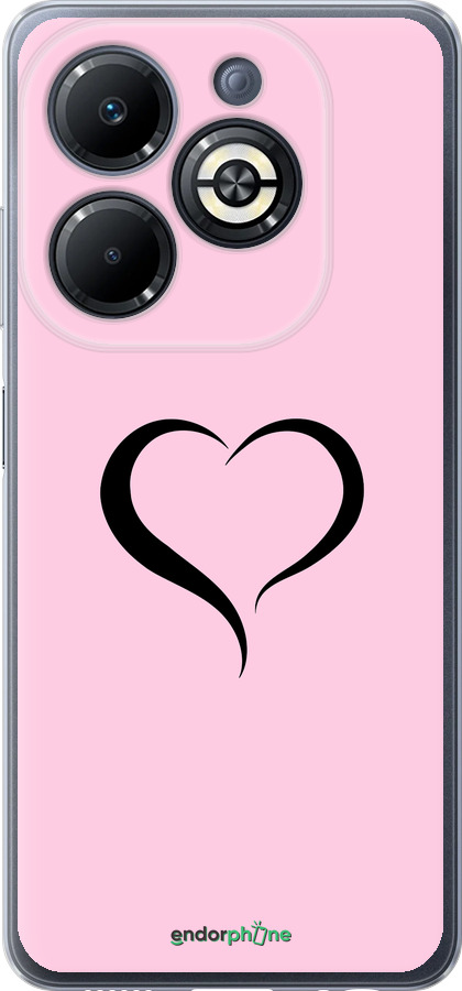 Силиконовый чехол Сердце 1 для Infinix Smart 8 Plus - 4730u-3677 изображение 