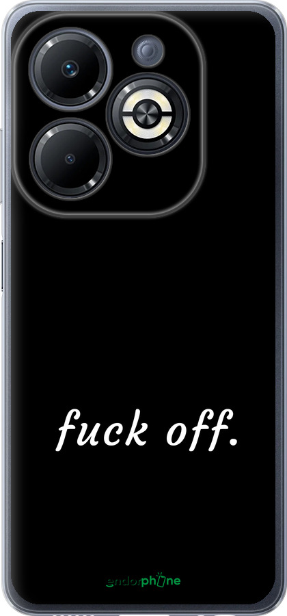 Силиконовый чехол Fuck off для Infinix Smart 8 Plus - 4731u-3677 изображение 