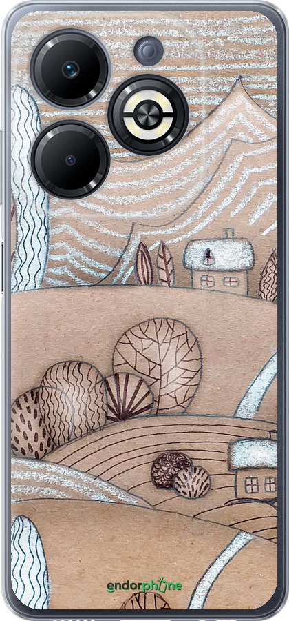 Силиконовый чехол Сказочные холмы для Infinix Smart 8 Plus - 4749u-3677 изображение 