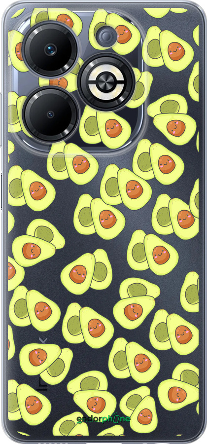 Силіконовий чехол Веселі авокадо для Infinix Smart 8 Plus - 4799u-3677 изображение 