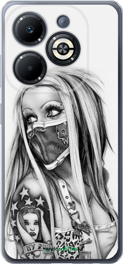 Силиконовый чехол Biohazard  8 для Infinix Smart 8 Plus - 4824u-3677 изображение 